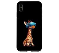 Lindo Dibujos Animados Jirafa Jugador Realidad Virtual Vibes Carcasa para iPhone XS MAX
