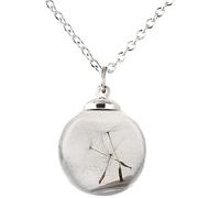 Lindo diente de león brillante bola de cristal fluorescente arena collar luminoso Navidad para Le Don