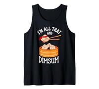 Lindo Dim Sum Juego de Palabras Gráfico Asiático Cocina Foodie Dibujos Animados Arte Camiseta sin Mangas