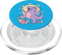 Lindo Dino City Caos Pastel Dinosaurio Dibujos Animados Arte PopSockets PopGrip para MagSafe