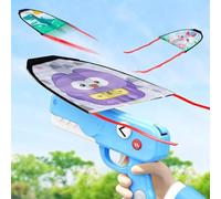 Lindo dinosaurio Airplane Launcher Toy,8'' Foam Glider Plane Flying Toys,Outdoor Flying Aircraft with Easy-Load Mechanism,Long Flight Distance Airplane Toys,Easy to Launch Foam Aircraft,Party Favors