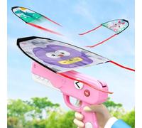 Lindo dinosaurio Airplane Launcher Toy,8'' Foam Glider Plane Flying Toys,Outdoor Flying Aircraft with Easy-Load Mechanism,Long Flight Distance Airplane Toys,Easy to Launch Foam Aircraft,Party Favors