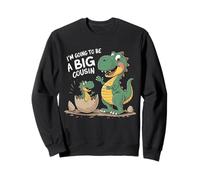 Lindo dinosaurio bebé revela 2025 Voy a ser un gran primo Sudadera