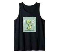 Lindo dinosaurio con un sueño de diente de león para niños y niñas Camiseta sin Mangas