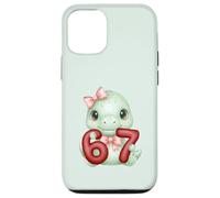 Lindo Dinosaurio Coqueta 67 Meme Six Seven Dino Girl Mujeres Carcasa para iPhone 12/12 Pro