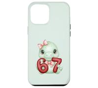 Lindo Dinosaurio Coqueta 67 Meme Six Seven Dino Girl Mujeres Carcasa para iPhone 12 Pro MAX