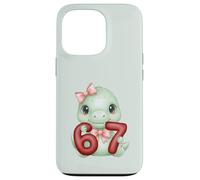 Lindo Dinosaurio Coqueta 67 Meme Six Seven Dino Girl Mujeres Carcasa para iPhone 13 Pro