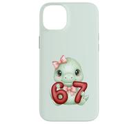 Lindo Dinosaurio Coqueta 67 Meme Six Seven Dino Girl Mujeres Carcasa para iPhone 14 Plus