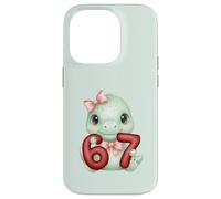 Lindo Dinosaurio Coqueta 67 Meme Six Seven Dino Girl Mujeres Carcasa para iPhone 14 Pro