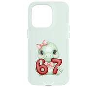 Lindo Dinosaurio Coqueta 67 Meme Six Seven Dino Girl Mujeres Carcasa para iPhone 15 Pro