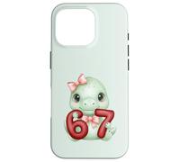 Lindo Dinosaurio Coqueta 67 Meme Six Seven Dino Girl Mujeres Carcasa para iPhone 16 Pro