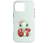 Lindo Dinosaurio Coqueta 67 Meme Six Seven Dino Girl Mujeres Carcasa para iPhone 16 Pro MAX