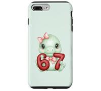 Lindo Dinosaurio Coqueta 67 Meme Six Seven Dino Girl Mujeres Carcasa para iPhone 7 Plus/8 Plus