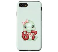 Lindo Dinosaurio Coqueta 67 Meme Six Seven Dino Girl Mujeres Carcasa para iPhone SE (2020) / 7/8
