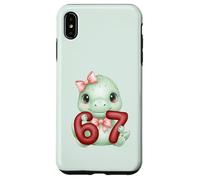 Lindo Dinosaurio Coqueta 67 Meme Six Seven Dino Girl Mujeres Carcasa para iPhone XS MAX