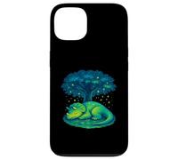 Lindo dinosaurio dormido debajo del árbol Carcasa para iPhone 13