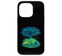 Lindo dinosaurio dormido debajo del árbol Carcasa para iPhone 13 Pro