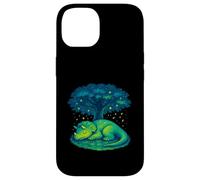 Lindo dinosaurio dormido debajo del árbol Carcasa para iPhone 14