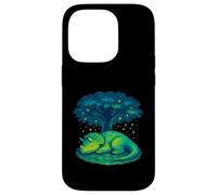 Lindo dinosaurio dormido debajo del árbol Carcasa para iPhone 14 Pro