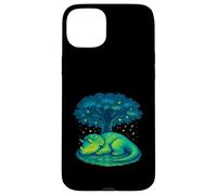 Lindo dinosaurio dormido debajo del árbol Carcasa para iPhone 15 Plus