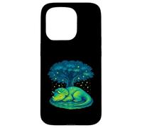 Lindo dinosaurio dormido debajo del árbol Carcasa para iPhone 15 Pro