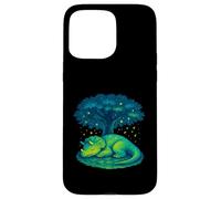 Lindo dinosaurio dormido debajo del árbol Carcasa para iPhone 15 Pro Max