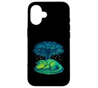 Lindo dinosaurio dormido debajo del árbol Carcasa para iPhone 16