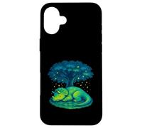 Lindo dinosaurio dormido debajo del árbol Carcasa para iPhone 16 Plus