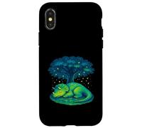 Lindo dinosaurio dormido debajo del árbol Carcasa para iPhone X/XS