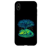 Lindo dinosaurio dormido debajo del árbol Carcasa para iPhone XS Max