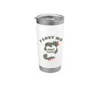 Lindo dinosaurio I Lost My First Tooth, divertido hada de los dientes Vaso térmico de acero inoxidable de doble pared
