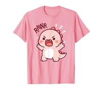 Lindo Dinosaurio rugiendo Kawaii Dino Rawr Divertido niñas niños Camiseta