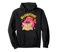 Lindo diseño de Aventura con Mapa de Peces de Sangre Sudadera con Capucha