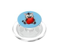 Lindo diseño de Cebra con Fresa de Verano PopSockets PopGrip para MagSafe