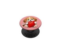 Lindo diseño de Dibujos Animados de Fresa de Verano de Perro Beagle PopSockets PopGrip Adhesivo