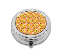 Lindo diseño de dibujos animados fresco sabroso completo personalizado redondo SilverBox bolsillo 2.1 pulgadas - 3 compartimentosBox/pastillero bolsillo