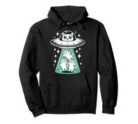 Lindo diseño de Gato Extraterrestre secuestro Divertido Espacio Gatito Sudadera con Capucha