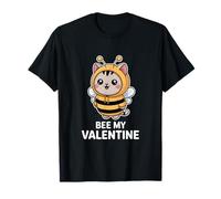 Lindo diseño de Gatos Abeja Abeja My Valentine Camiseta