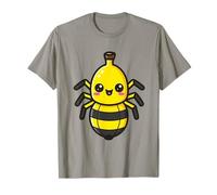 Lindo diseño de Insectos de Dibujos Animados con Forma de araña Banana Kawaii Camiseta