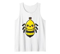 Lindo diseño de Insectos de Dibujos Animados con Forma de araña Banana Kawaii Camiseta sin Mangas