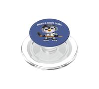 Lindo diseño de la puntuación del patín del Jugador del Hockey del pingüino PopSockets PopGrip para MagSafe