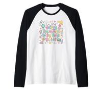 Lindo diseño de Maestros Que Ayuda a pequeños Humanos a Hacer Grandes Cosas Camiseta Manga Raglan