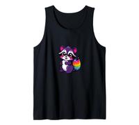 Lindo diseño de mapache morado caprichoso arte animal para la naturaleza Camiseta sin Mangas