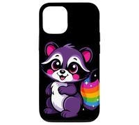 Lindo diseño de mapache morado caprichoso arte animal para la naturaleza Carcasa para iPhone 12/12 Pro