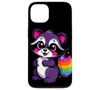 Lindo diseño de mapache morado caprichoso arte animal para la naturaleza Carcasa para iPhone 13