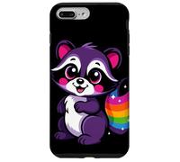Lindo diseño de mapache morado caprichoso arte animal para la naturaleza Carcasa para iPhone 7 Plus/8 Plus