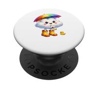 Lindo diseño de Nubes preparadas Saludable día lluvioso paradoja Arte PopSockets PopGrip Adhesivo