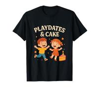 Lindo diseño de Ropa de Fiesta Infantil Playdates & Cake Camiseta