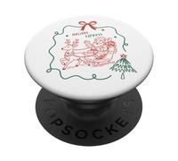 Lindo diseño de Santa Clause Holiday Express Sleigh Ride PopSockets PopGrip Adhesivo