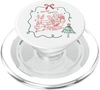 Lindo diseño de Santa Clause Holiday Express Sleigh Ride PopSockets PopGrip para MagSafe
